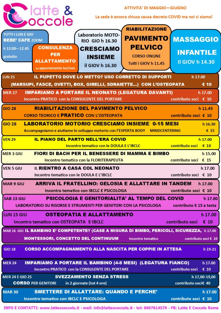 Calendario maggio-giugno